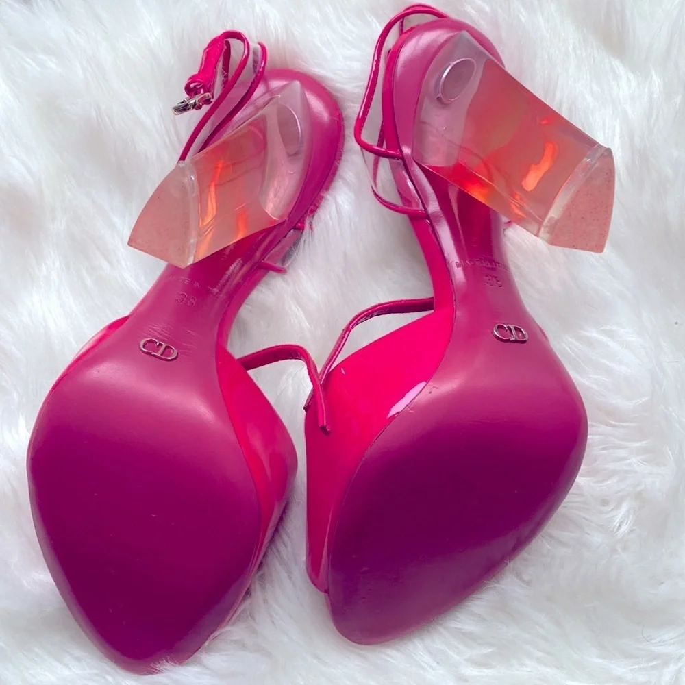 Christian Dior Reflet Plexi Patent PVC Heel - Picture 8 of 11